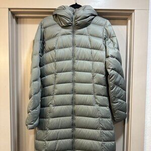 PATAGONIA Womens Downtown Down Quilted Parka / Puffer Jacket | Gray | Small
